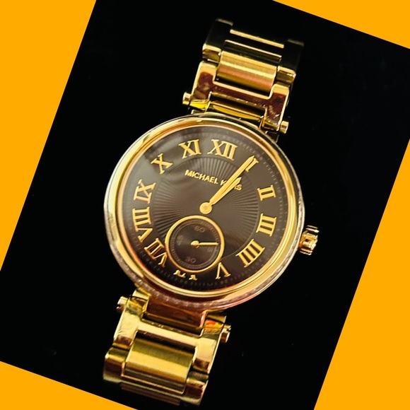 MICHAEL KORS Skylar Black Dial Gold-tone Ladies Watch Item No. MK5989 - Picture 3 of 6